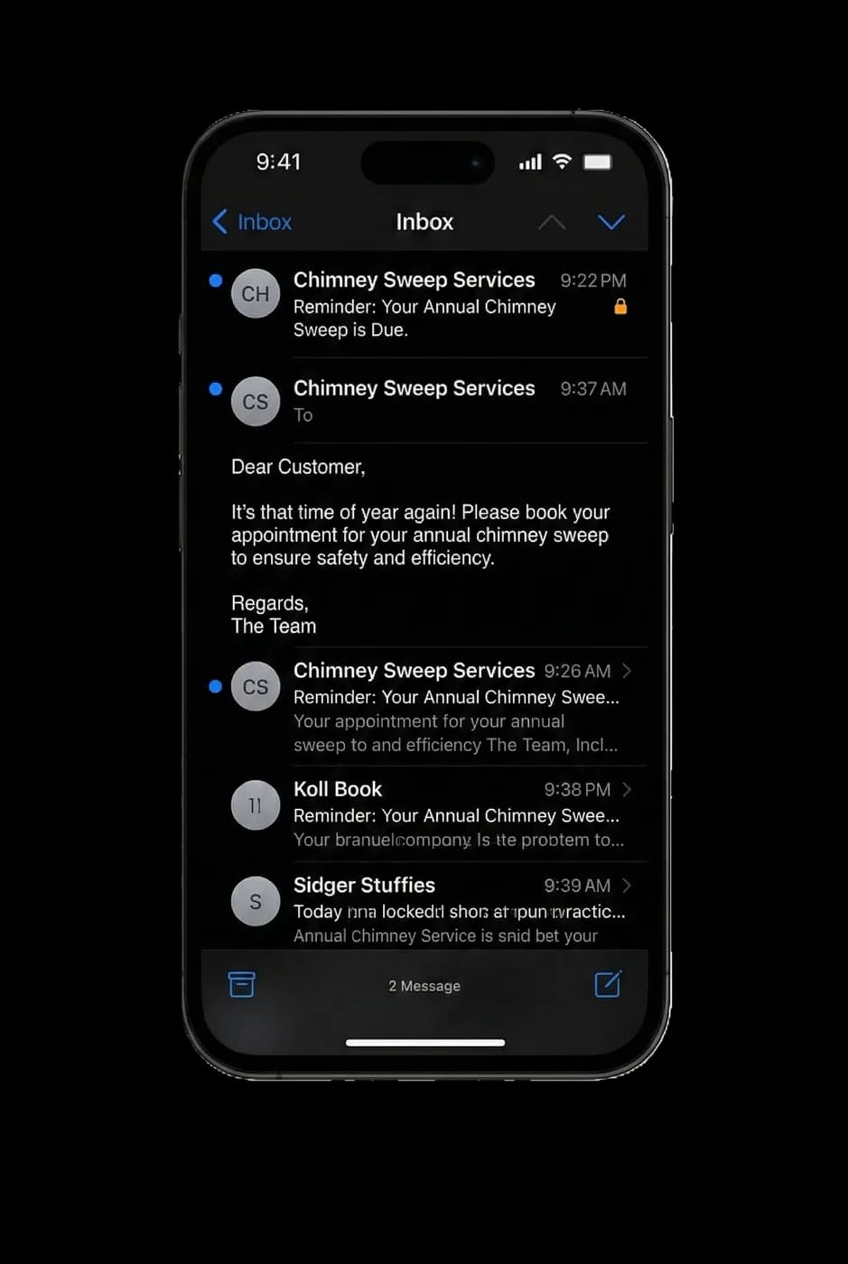 Automated messaging preview