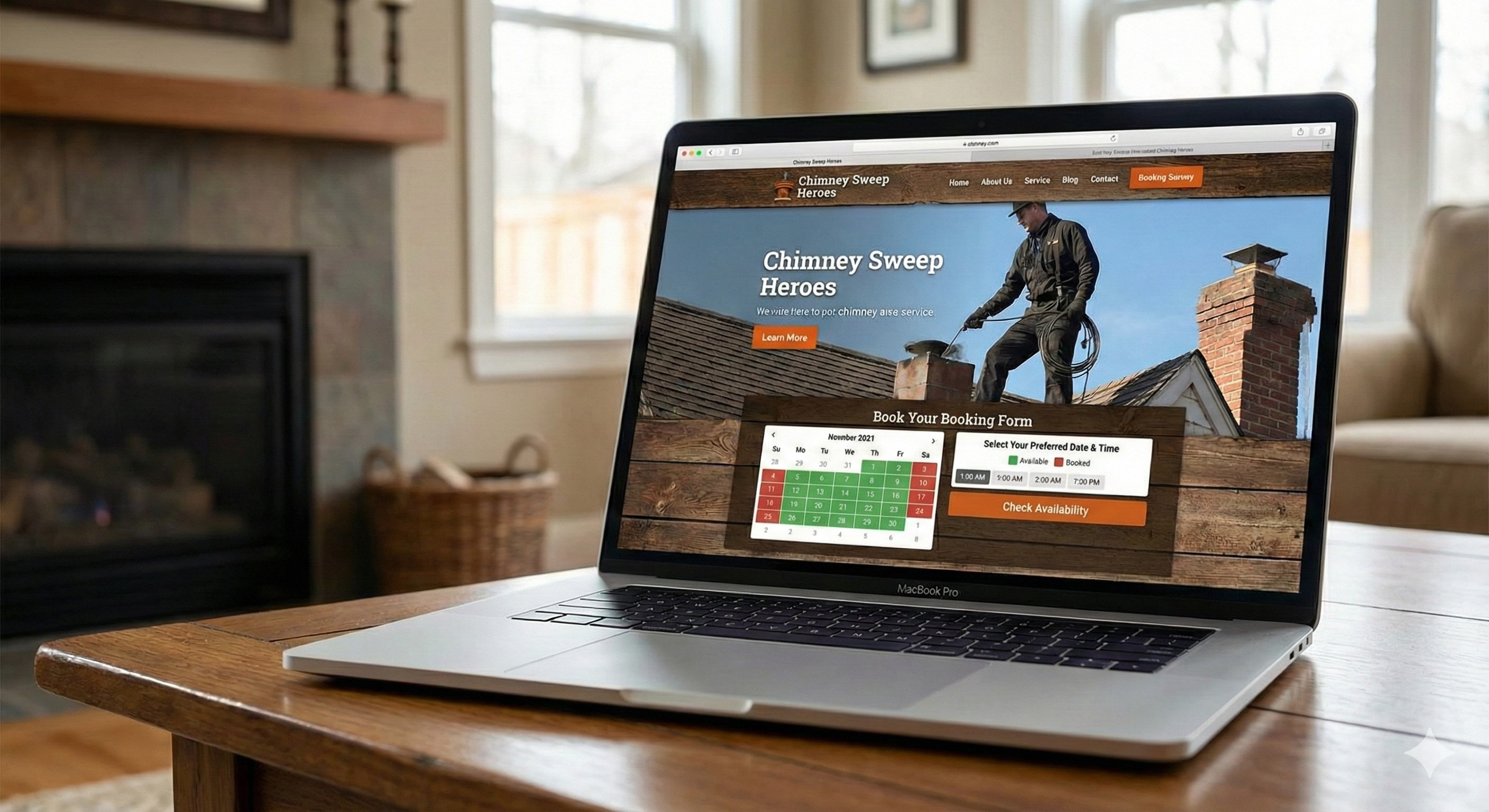 Online booking form preview